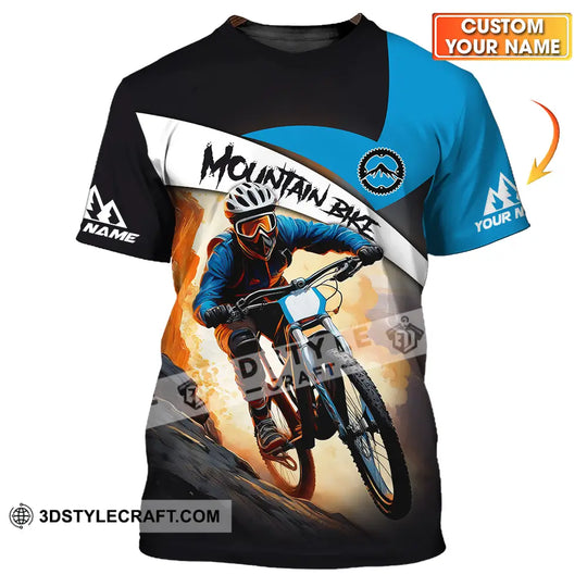 Unisex Shirt - Custom Name Biker Shirt For Mountain Bike Player Racing style option 1