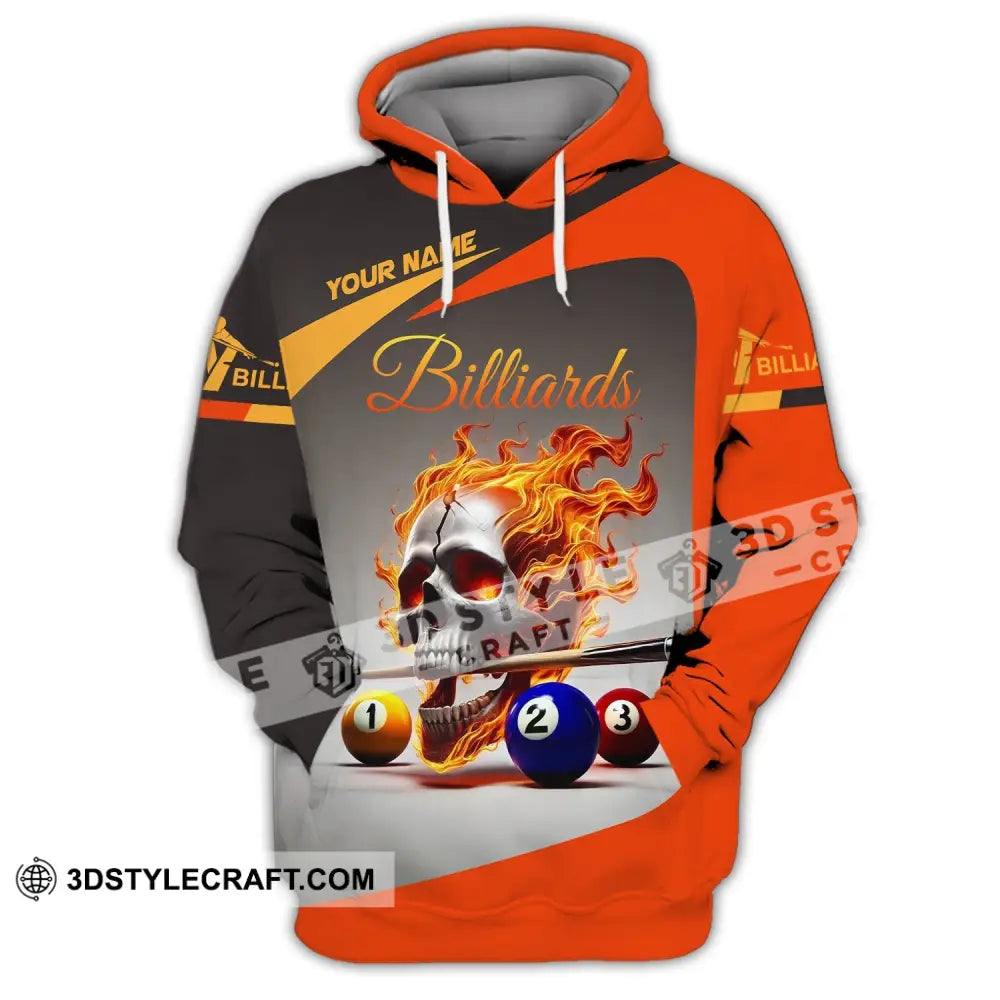 Unisex Shirt Custom Name Billiard Gift Hoodie / S T-Shirt