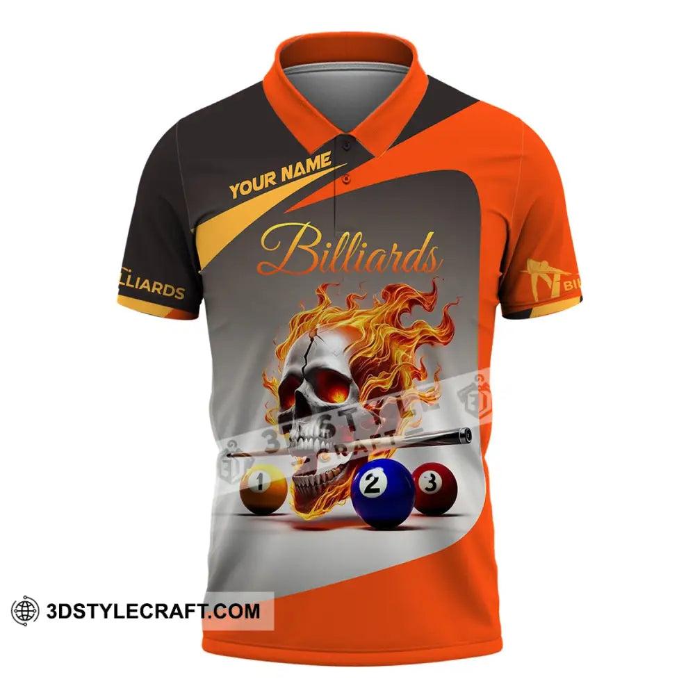 Unisex Shirt Custom Name Billiard Gift Polo / S T-Shirt