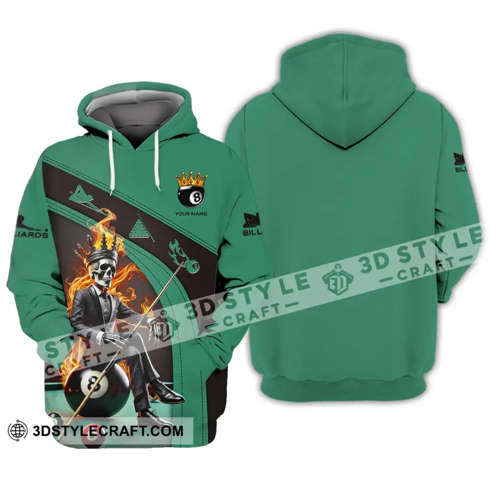 Unisex Shirt Custom Name Billiard Lover Polo Long Sleeve Gift Hoodie / S T-Shirt