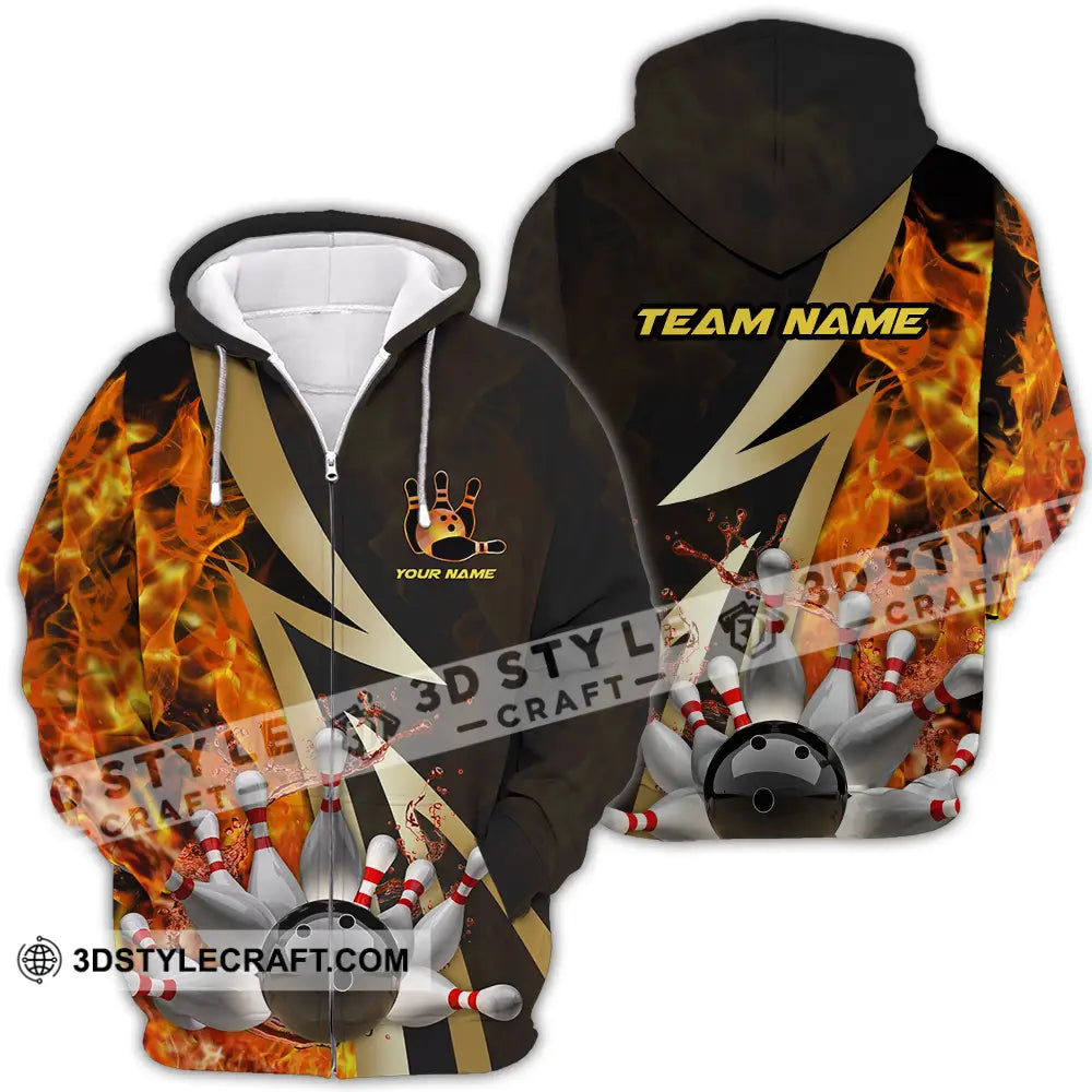 Unisex Shirt - Custom Name Billiard Player Zipper Hoodie / S T-Shirt