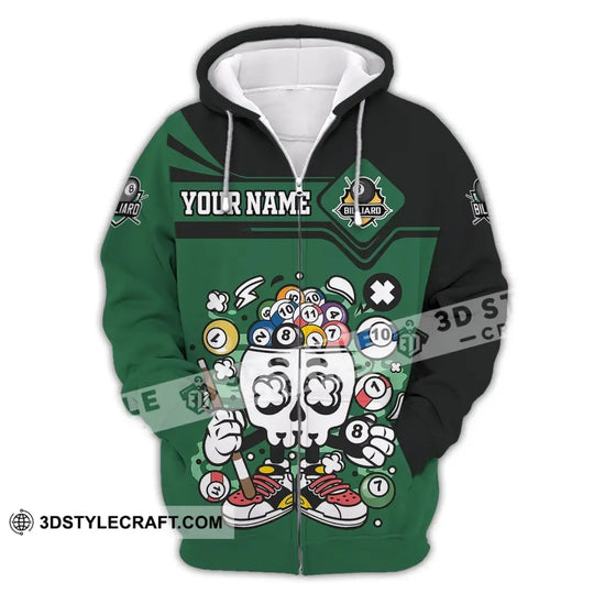 Unisex Shirt, Custom Name Billiards Shirt, Billiards Polo Long Sleeve, Billiards Lover, Billiards T-Shirt style option 3