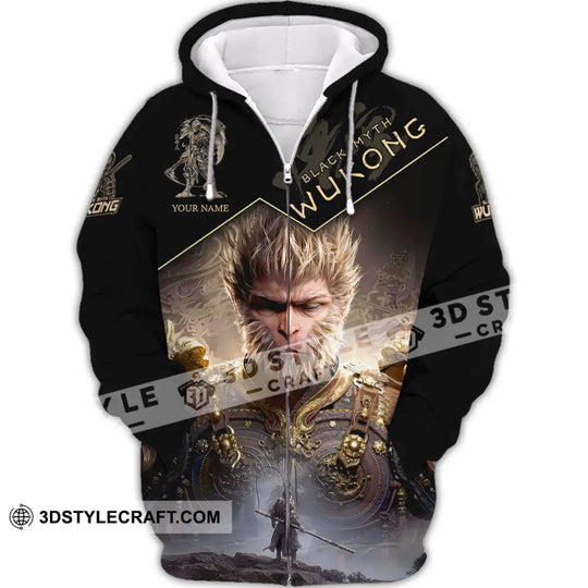 Unisex Shirt, Custom Name Black Myth Wukong Shirt, Wukong T-Shirt Hoodie Long Sleeve Shirt style option 3