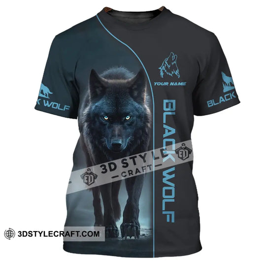 Unisex Shirt - Custom Name Shirt - Black Wolf Shirt - Black Wolf Name style option 2