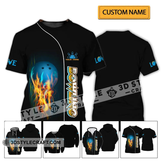 Unisex Shirt - Custom Name Shirt - Bowling Lover Shirt style option 2