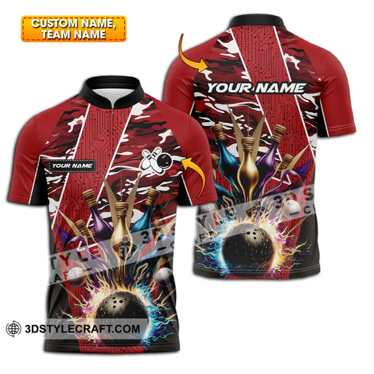 Unisex Shirt - Custom Name Shirt Bowling Player style option 1