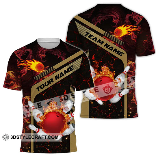 Unisex Shirt - Custom Name Shirt Bowling Player style option 2