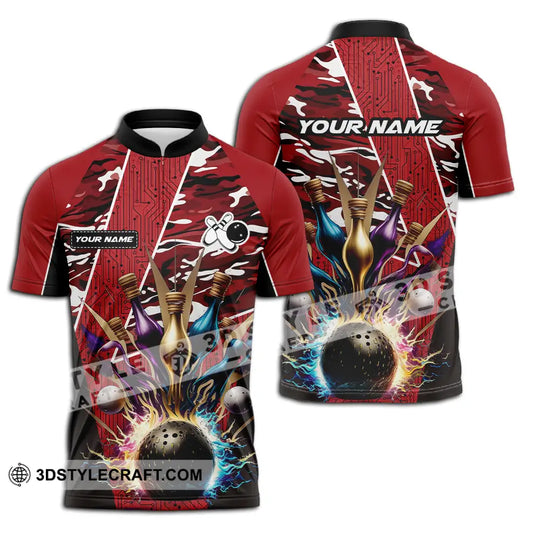 Unisex Shirt - Custom Name Shirt Bowling Player style option 3