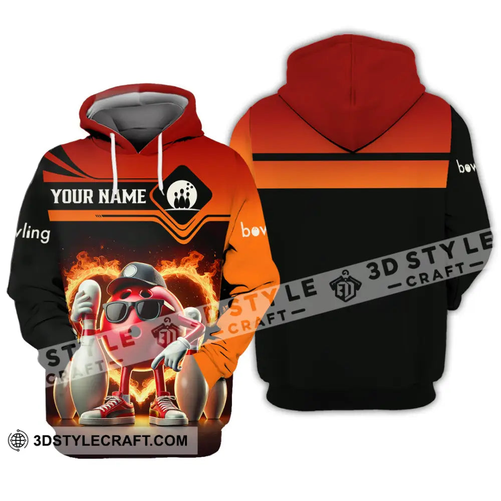 Unisex Shirt Custom Name Bowling Polo Long Sleeve Hoodie / S T-Shirt