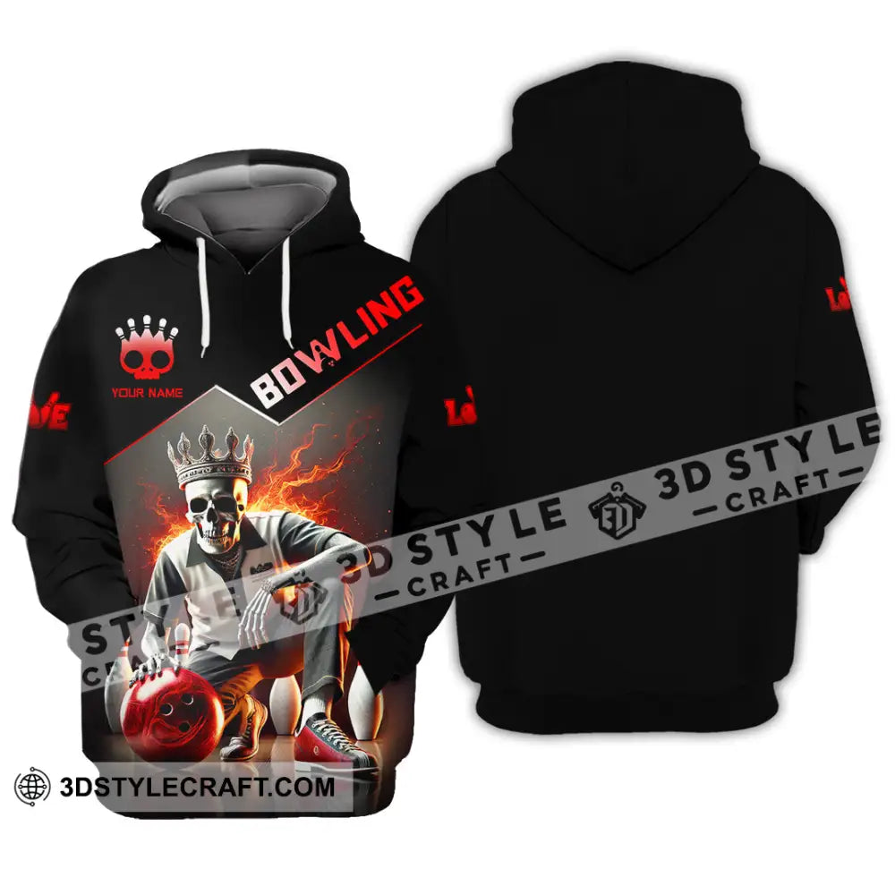 Unisex Shirt Custom Name Bowling Polo Long Sleeve Hoodie / S T-Shirt