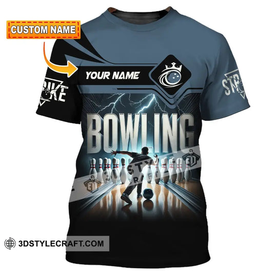 Unisex Shirt, Custom Name Bowling Shirt, Bowling Polo Long Sleeve, Bowling Love T-Shirt style option 1