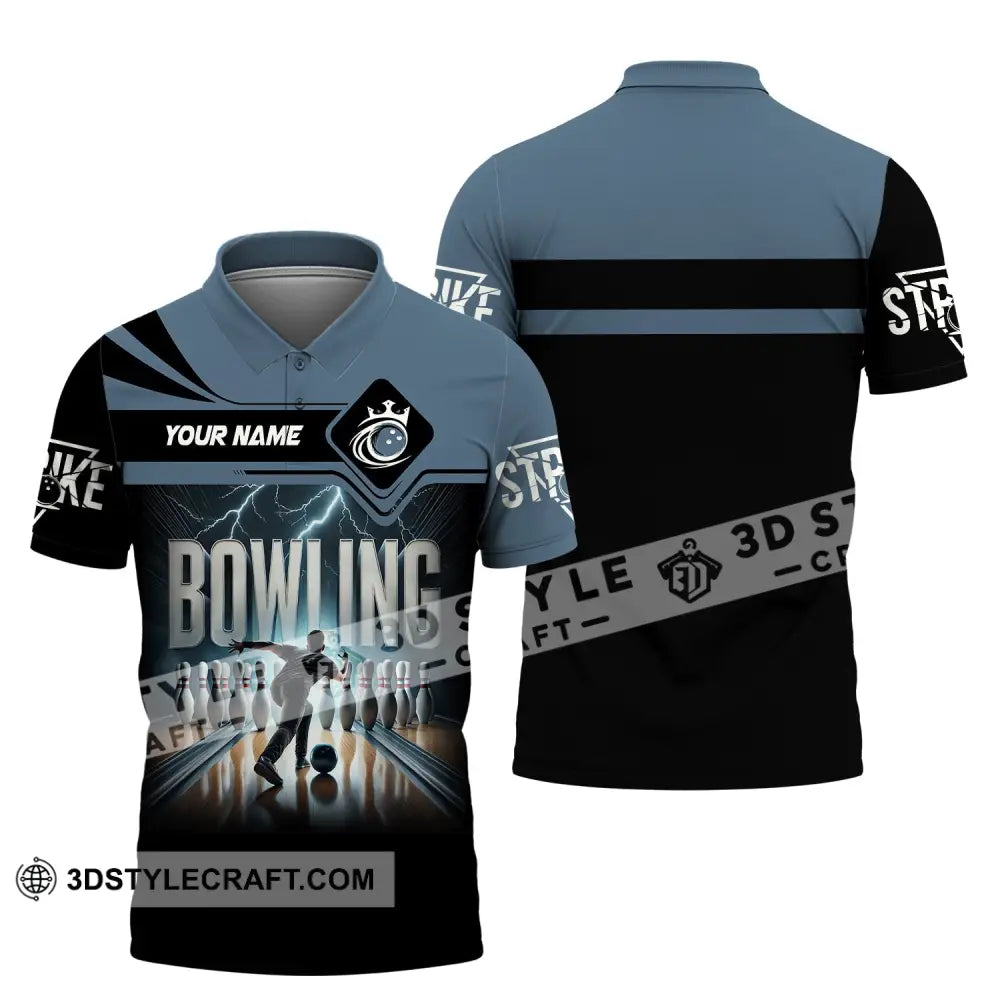 Unisex Shirt Custom Name Bowling Polo Long Sleeve Love T-Shirt / S T-Shirt