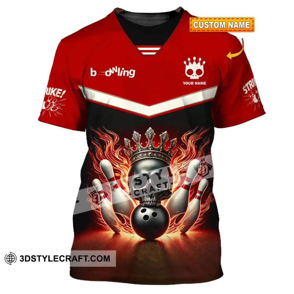 Unisex Shirt Custom Name Bowling Polo Long Sleeve T-Shirt T-Shirt