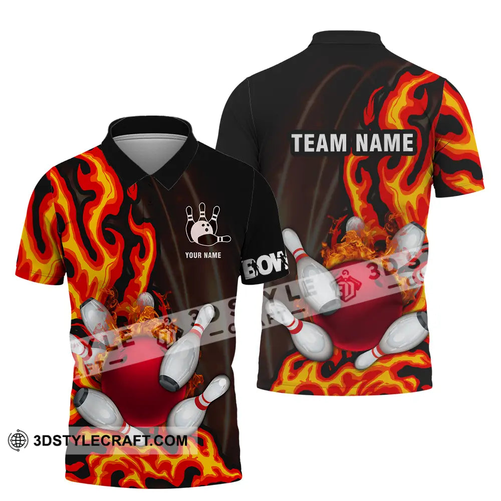 Unisex Shirt - Custom Name Bowling Polo / S T-Shirt