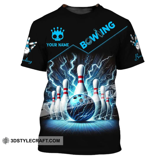 Unisex Shirt, Custom Name Bowling T-Shirt, Bowling Hoodie Long Sleeve Shirt, Bowling Team T-Shirt style option 2