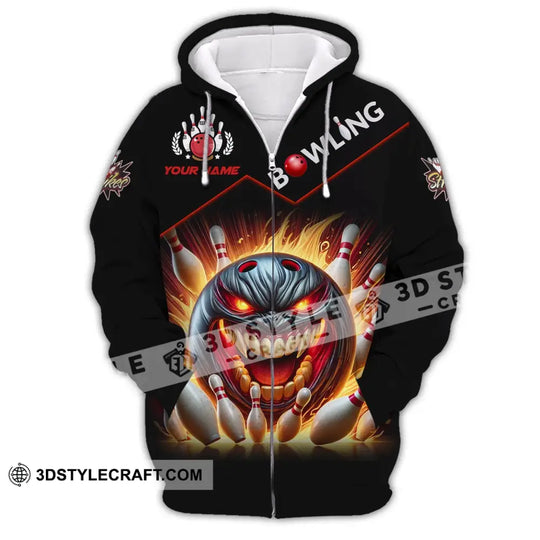 Unisex Shirt, Custom Name Bowling T-Shirt, Bowling Hoodie Long Sleeve Shirt, Bowling Team T-Shirt style option 3