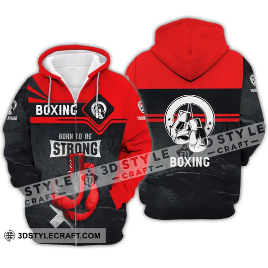 Unisex Shirt - Custom Name Shirt - Boxing Born To Be Strong style option 4