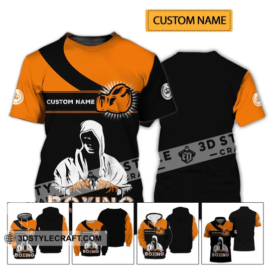 Unisex Shirt - Custom Name Boxing Shirt - Gift For Boxing Lover Unisex Shirt style option 2