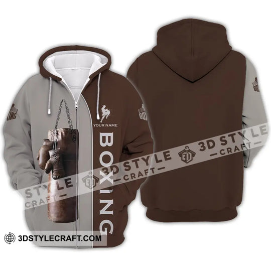Unisex Shirt - Custom Name Boxing Shirt - Gift For Boxing Player, Retro Love Boxing Gloves style option 4