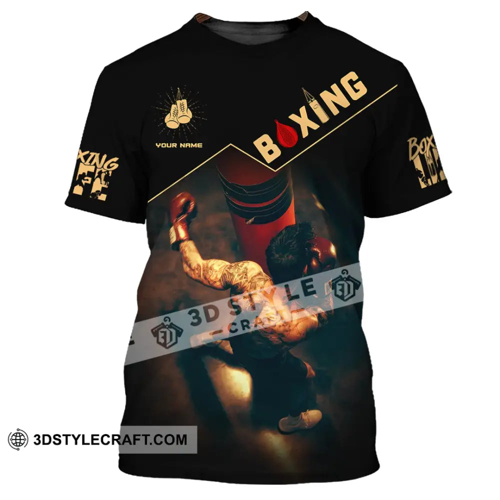 Unisex Shirt Custom Name Boxing Long Sleeve T-Shirt / S T-Shirt