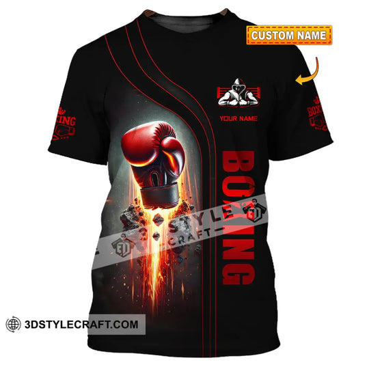 Unisex Shirt, Custom Name Boxing Shirt, Boxing Lover Polo Long Sleeve Shirt, Boxing Gift style option 1
