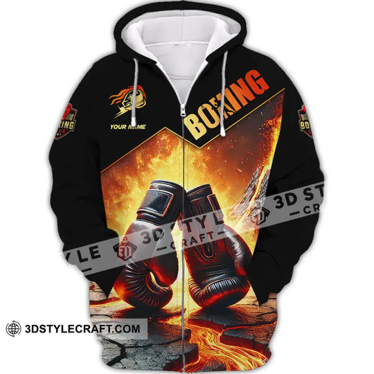 Unisex Shirt, Custom Name Boxing Shirt, Boxing Lover Polo Long Sleeve Shirt, Boxing Gift style option 3