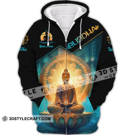 Unisex Shirt, Custom Name Buddha Shirt, Buddha  Polo Long Sleeve, Buddhist T-Shirt style option 3