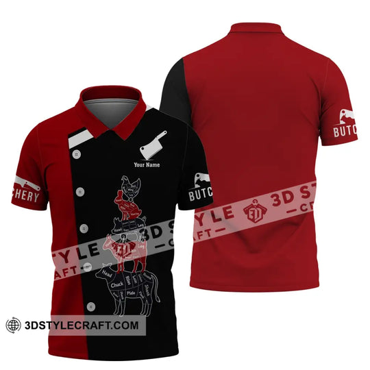 Unisex Shirt, Custom Name Butcher Shirt, Gift For Butcher, Meat Butcher T-Shirt style option 4