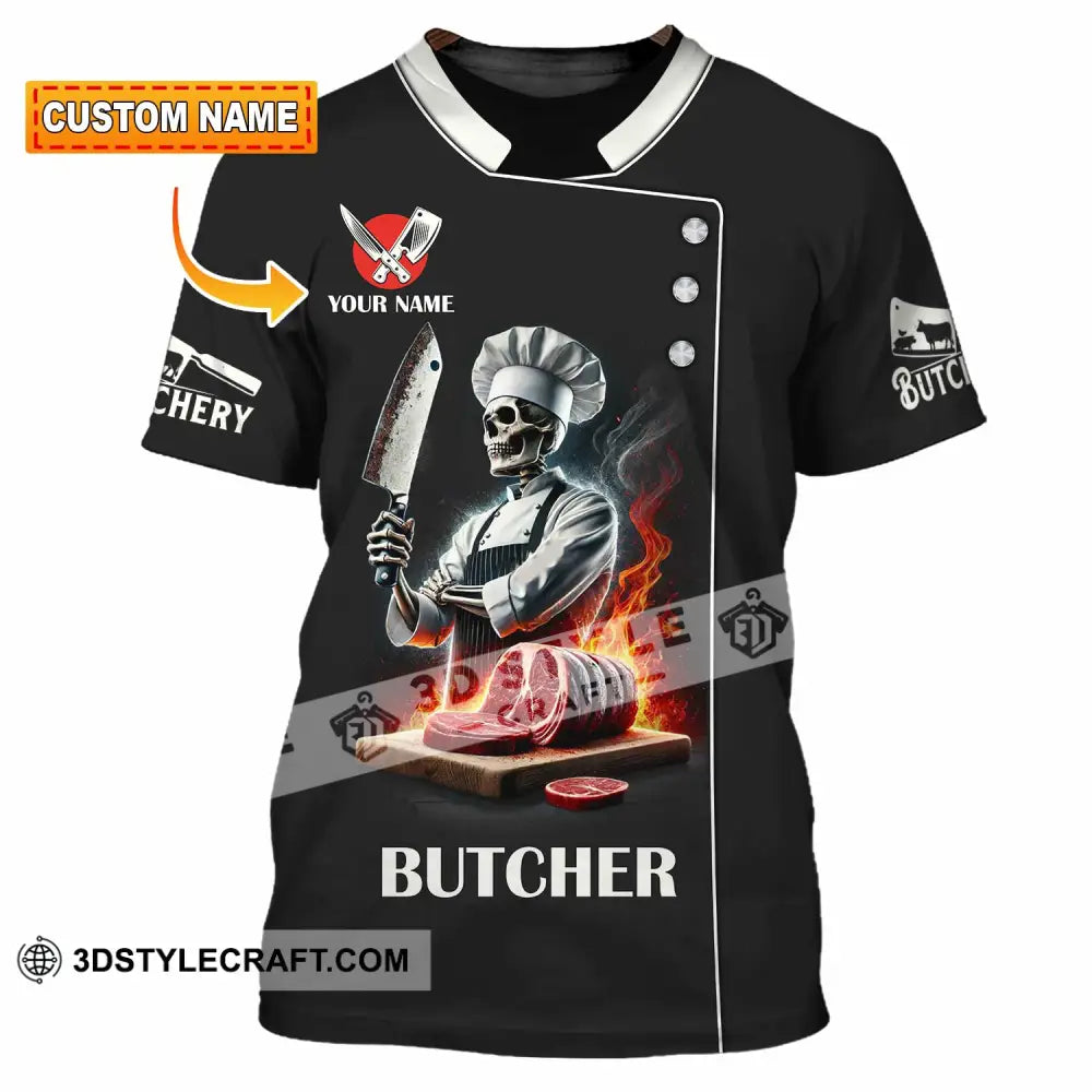 Unisex Shirt Custom Name Butcher Gift T-Shirt