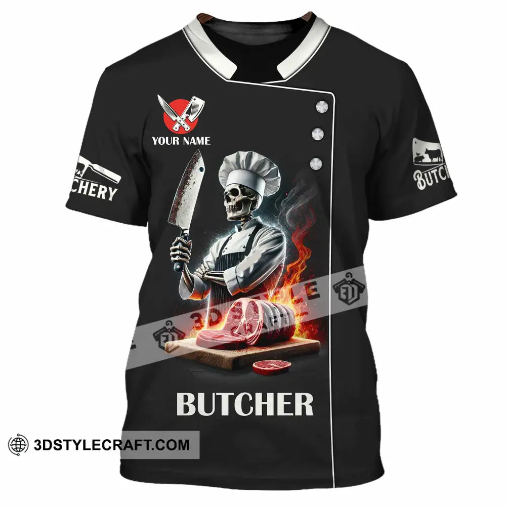 Unisex Shirt Custom Name Butcher Gift T-Shirt / S T-Shirt
