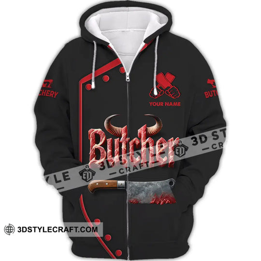 Unisex Shirt, Custom Name Butcher T-Shirt, Butcher Hoodie Long Sleeve Shirt, Butcher Gift style option 3