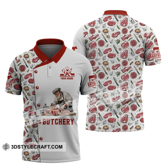 Unisex Shirt, Custom Name Butchery Shirt, Gift For Butcher, Meat Butcher T-Shirt style option 4