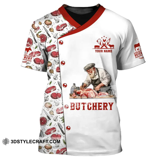 Unisex Shirt, Custom Name Butchery Shirt, Gift For Butcher, Meat Butcher T-Shirt style option 2