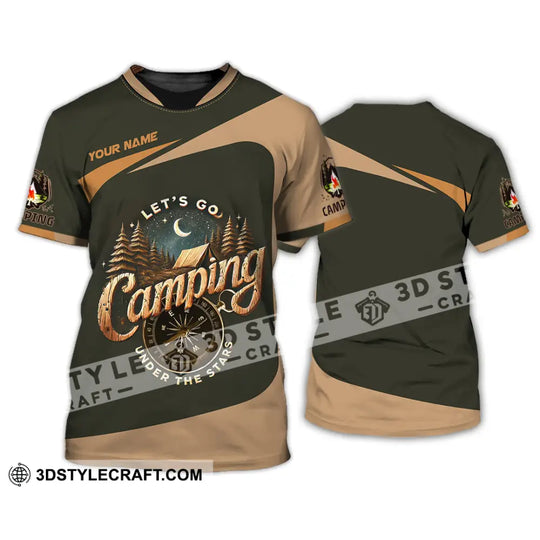 Unisex Shirt, Custom Name Camping Shirt, Camping Polo Long Sleeve, Camping Love T-Shirt style option 2