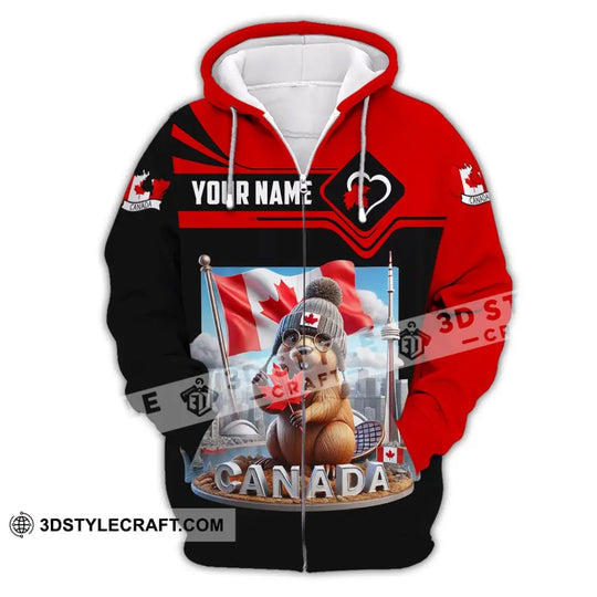Unisex Shirt - Custom Name Shirt Canada Icons style option 3