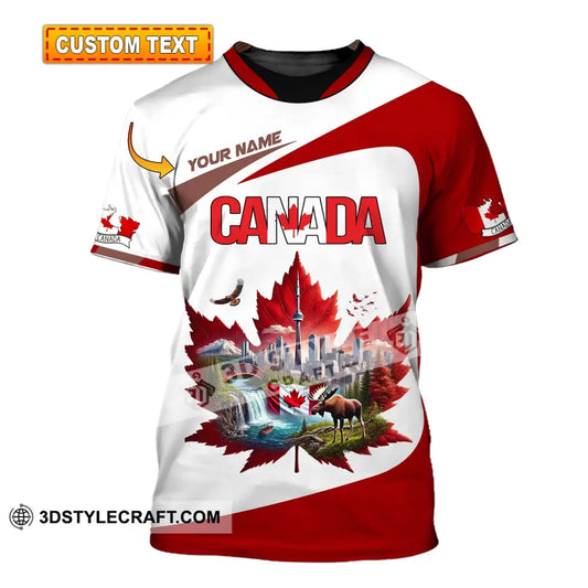Unisex Shirt Custom Name Canada Love T-Shirt T-Shirt