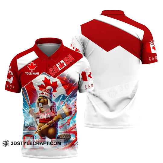 Unisex Shirt, Custom Name Canada Shirt, Canada Polo Long Sleeve, Canada Gift style option 3