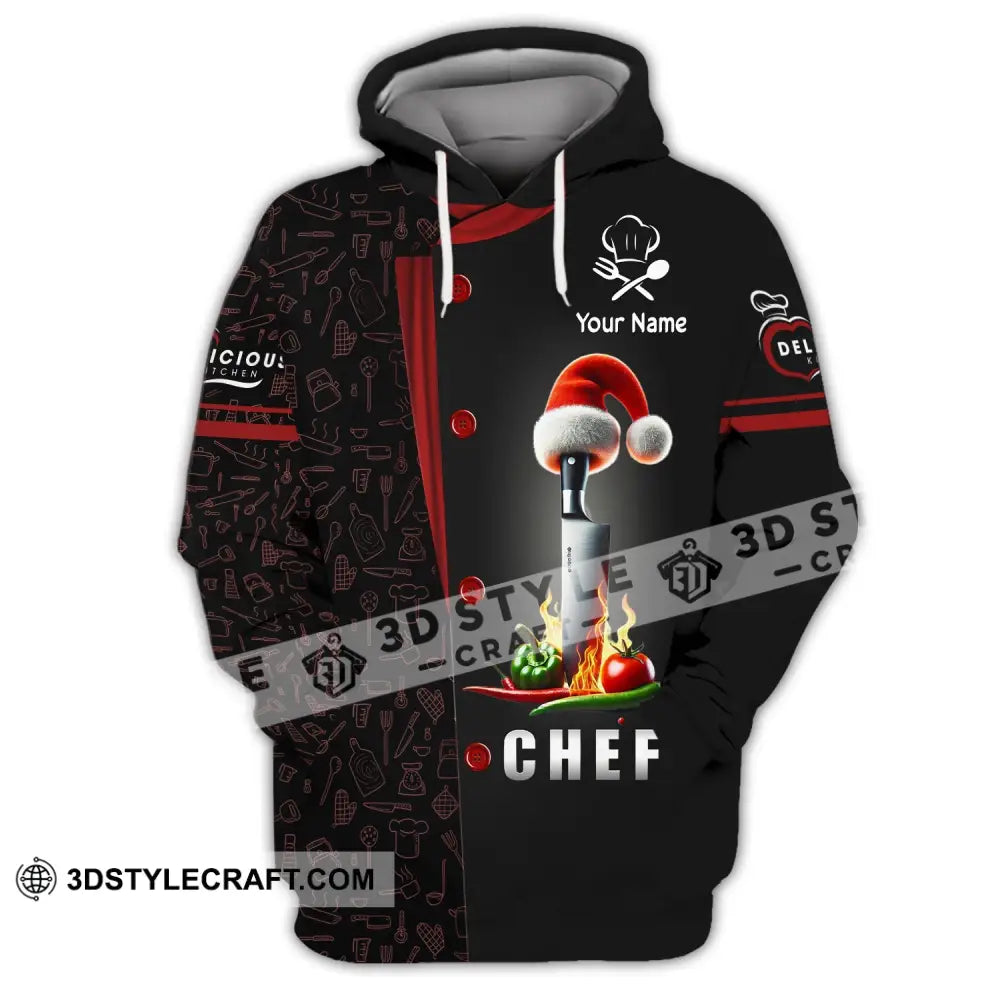Unisex Shirt Custom Name Chef Apparel Polo Long Sleeve Cooking Love T-Shirt Hoodie / S T-Shirt