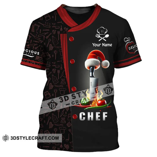 Unisex Shirt, Custom Name Chef Shirt, Chef Apparel, Chef Polo Long Sleeve, Cooking Love T-Shirt style option 2