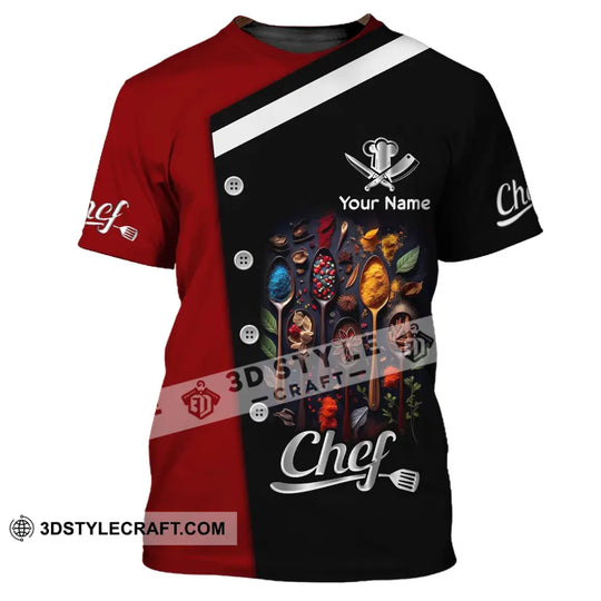 Unisex Shirt, Custom Name Chef Shirt, Chef Apparel, Chef Polo Long Sleeve, Cooking Love T-Shirt style option 2