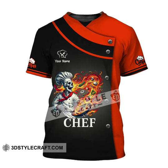 Unisex Shirt, Custom Name Chef Shirt, Chef Apparel, Chef Polo Long Sleeve, Cooking Love T-Shirt style option 2