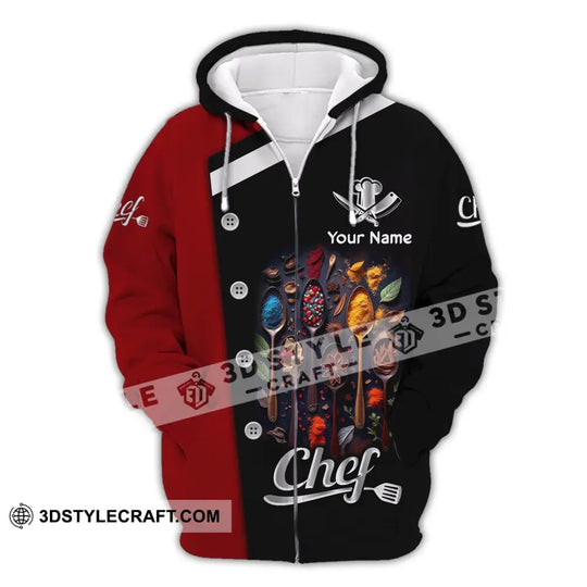 Unisex Shirt, Custom Name Chef Shirt, Chef Apparel, Chef Polo Long Sleeve, Cooking Love T-Shirt style option 3
