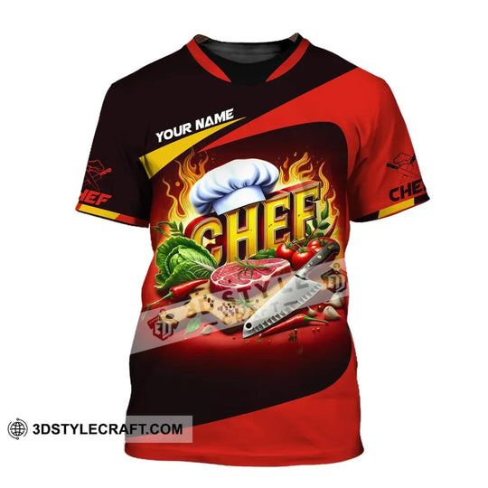 Unisex Shirt, Custom Name Chef Shirt, Cooking Lover T-Shirt style option 2