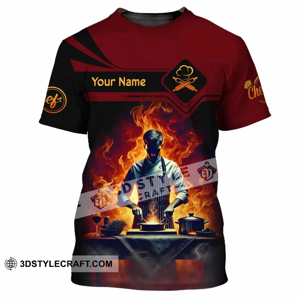 Unisex Shirt Custom Name Chef Gift For Chefs T-Shirt / S T-Shirt
