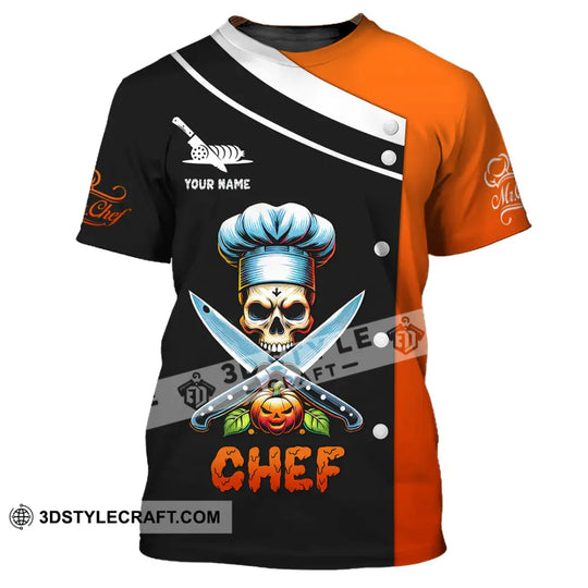 Unisex Shirt, Custom Name Chef Halloween Shirt, Halloween T-Shirt, Gift for Halloween style option 2