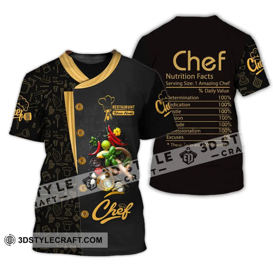 Unisex Shirt - Custom Name Shirt - Chef Nutrition Facts, These Facts Are Correct style option 2