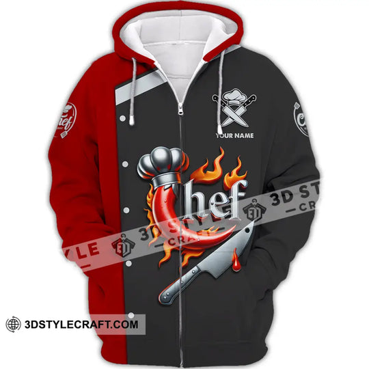 Unisex Shirt, Custom Name Chef Shirt, Chef Polo Long Sleeve, Chef Apparel, Cooking Love T-Shirt style option 3