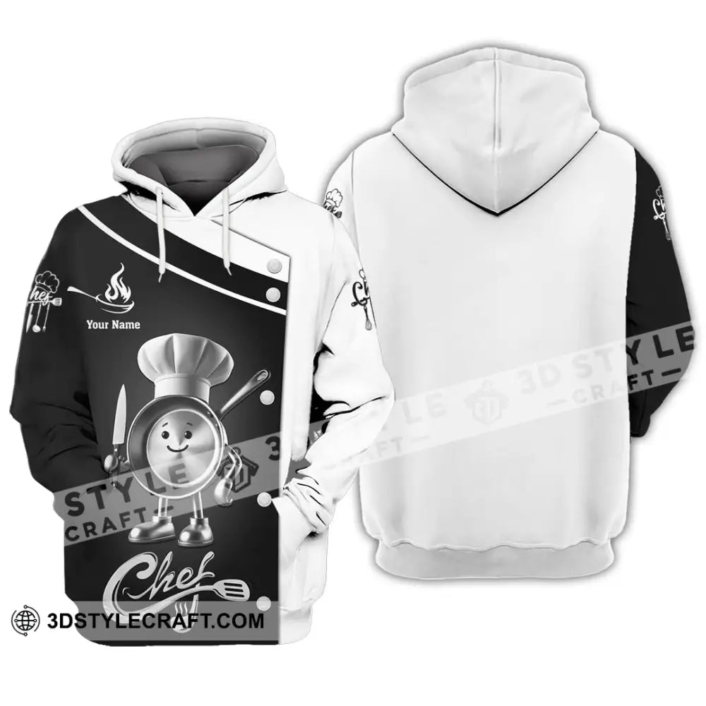 Unisex Shirt Custom Name Chef Polo Long Sleeve Hoodie / S T-Shirt