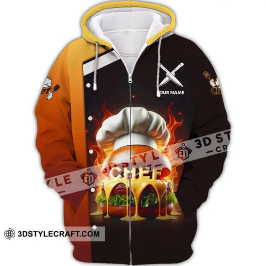 Unisex Shirt, Custom Name Chef Shirt, Chef Polo Long Sleeve Shirt style option 3