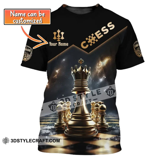 Unisex Shirt, Custom Name Chess T-Shirt, Chess Game King Shirt style option 1